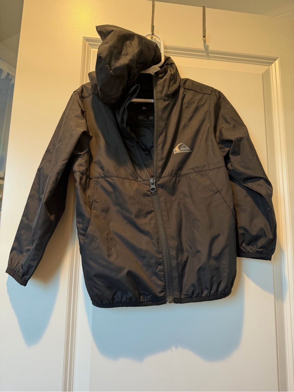 Quiksilver Kids Black Hooded Rain Jacket